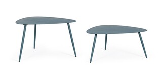 Albastru octane, Set 2 masute 77.5 cm