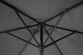 Umbrela pentru gradina/terasa Kalife, Bizzotto, 270 cm, stalp D36/38 mm, aluminiu/poliester, gri inchis