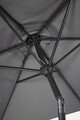 Umbrela pentru gradina/terasa Kalife, Bizzotto, 270 cm, stalp D36/38 mm, aluminiu/poliester, gri inchis