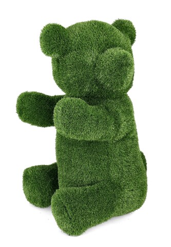 Figurina din iarba artificiala Bear, Bizzotto, 70x60x100 cm, polietilena, verde