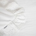 Lenjerie de pat King Size, Morain, Homla, 3 piese, 200x220 cm, microfibra din poliester, alb