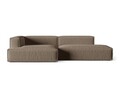 Coltar modular stanga 4 locuri, Nuria-215, Micadoni Home, 312x147x72 cm, tesatura structurata chenille, cappuccino