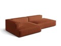 Coltar modular stanga 4 locuri, Nuria-215, Micadoni Home, 312x147x72 cm, tesatura structurata chenille, caramiziu