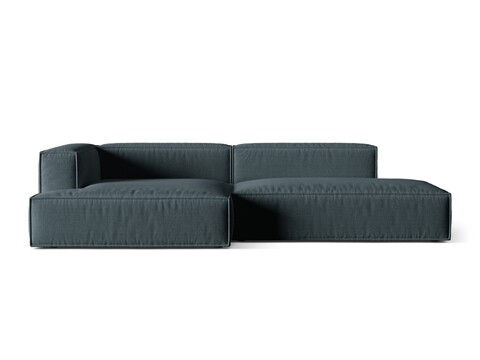 Coltar modular stanga 4 locuri, Nuria-215, Micadoni Home, 312x147x72 cm, tesatura structurata chenille, petrol inchis