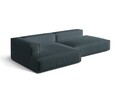 Coltar modular stanga 4 locuri, Nuria-215, Micadoni Home, 312x147x72 cm, tesatura structurata chenille, petrol inchis