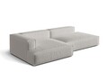 Coltar modular stanga 4 locuri, Nuria-215, Micadoni Home, 312x147x72 cm, tesatura structurata chenille, gri deschis