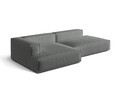 Coltar modular stanga 4 locuri, Nuria-215, Micadoni Home, 312x147x72 cm, tesatura structurata chenille, gri