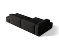 Coltar modular stanga 4 locuri, Nuria-215, Micadoni Home, 312x147x72 cm, tesatura structurata chenille, negru