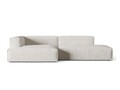 Coltar modular stanga 4 locuri, Nuria-260, Micadoni Home, 312x147x72 cm, tesatura boucle, gri bej melange