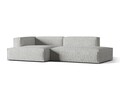 Coltar modular stanga 4 locuri, Nuria-260, Micadoni Home, 312x147x72 cm, tesatura boucle, argintiu