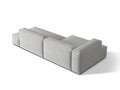 Coltar modular stanga 4 locuri, Nuria-260, Micadoni Home, 312x147x72 cm, tesatura boucle, argintiu