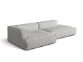 Coltar modular stanga 4 locuri, Nuria-260, Micadoni Home, 312x147x72 cm, tesatura boucle, argintiu