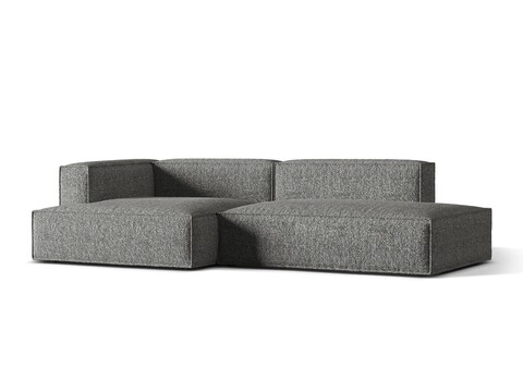Coltar modular stanga 4 locuri, Nuria-260, Micadoni Home, 312x147x72 cm, tesatura boucle, grafit