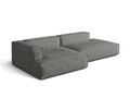 Coltar modular stanga 4 locuri, Nuria-260, Micadoni Home, 312x147x72 cm, tesatura boucle, grafit