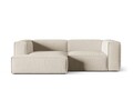 Coltar modular stanga 3 locuri, Nuria-88, Micadoni Home, 252x147x72 cm, catifea, bej