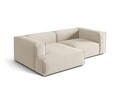 Coltar modular stanga 3 locuri, Nuria-88, Micadoni Home, 252x147x72 cm, catifea, bej