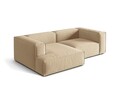 Coltar modular stanga 3 locuri, Nuria-88, Micadoni Home, 252x147x72 cm, catifea, bej nude