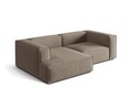 Coltar modular stanga 3 locuri, Nuria-88, Micadoni Home, 252x147x72 cm, catifea, gri beton
