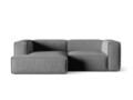 Coltar modular stanga 3 locuri, Nuria-88, Micadoni Home, 252x147x72 cm, catifea, gri