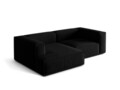 Coltar modular stanga 3 locuri, Nuria-88, Micadoni Home, 252x147x72 cm, catifea, negru