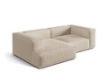 Coltar modular stanga 3 locuri, Nuria-215, Micadoni Home, 252x147x72 cm, tesatura structurata chenille, bej