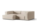Coltar modular stanga 3 locuri, Nuria-215, Micadoni Home, 252x147x72 cm, tesatura structurata chenille, bej
