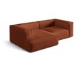 Coltar modular stanga 3 locuri, Nuria-215, Micadoni Home, 252x147x72 cm, tesatura structurata chenille, caramiziu