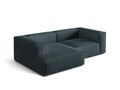 Coltar modular stanga 3 locuri, Nuria-215, Micadoni Home, 252x147x72 cm, tesatura structurata chenille, petrol inchis