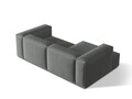 Coltar modular stanga 3 locuri, Nuria-215, Micadoni Home, 252x147x72 cm, tesatura structurata chenille, gri