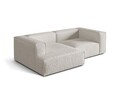 Coltar modular stanga 3 locuri, Nuria-260, Micadoni Home, 252x147x72 cm, tesatura boucle, gri bej melange