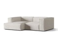Coltar modular stanga 3 locuri, Nuria-260, Micadoni Home, 252x147x72 cm, tesatura boucle, gri bej melange