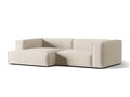 Coltar modular stanga 4 locuri, Nuria-88, Micadoni Home, 292x147x72 cm, catifea, bej