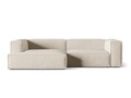 Coltar modular stanga 4 locuri, Nuria-88, Micadoni Home, 292x147x72 cm, catifea, bej