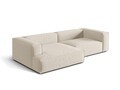 Coltar modular stanga 4 locuri, Nuria-88, Micadoni Home, 292x147x72 cm, catifea, bej
