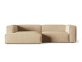 Coltar modular stanga 4 locuri, Nuria-88, Micadoni Home, 292x147x72 cm, catifea, bej nude
