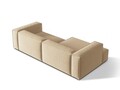 Coltar modular stanga 4 locuri, Nuria-88, Micadoni Home, 292x147x72 cm, catifea, bej nude