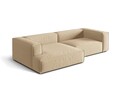 Coltar modular stanga 4 locuri, Nuria-88, Micadoni Home, 292x147x72 cm, catifea, bej nude