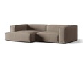 Coltar modular stanga 4 locuri, Nuria-88, Micadoni Home, 292x147x72 cm, catifea, gri beton
