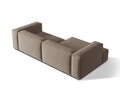 Coltar modular stanga 4 locuri, Nuria-88, Micadoni Home, 292x147x72 cm, catifea, gri beton