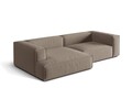 Coltar modular stanga 4 locuri, Nuria-88, Micadoni Home, 292x147x72 cm, catifea, gri beton