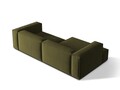 Coltar modular stanga 4 locuri, Nuria-88, Micadoni Home, 292x147x72 cm, catifea, verde moss melange
