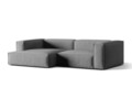 Coltar modular stanga 4 locuri, Nuria-88, Micadoni Home, 292x147x72 cm, catifea, gri