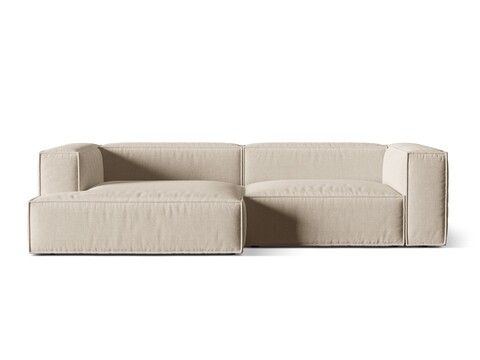 Coltar modular stanga 4 locuri, Nuria-215, Micadoni Home, 292x147x72 cm, tesatura structurata chenille, bej