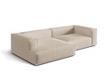 Coltar modular stanga 4 locuri, Nuria-215, Micadoni Home, 292x147x72 cm, tesatura structurata chenille, bej
