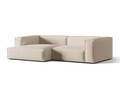 Coltar modular stanga 4 locuri, Nuria-215, Micadoni Home, 292x147x72 cm, tesatura structurata chenille, bej