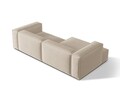 Coltar modular stanga 4 locuri, Nuria-215, Micadoni Home, 292x147x72 cm, tesatura structurata chenille, bej