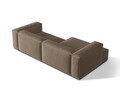 Coltar modular stanga 4 locuri, Nuria-215, Micadoni Home, 292x147x72 cm, tesatura structurata chenille, cappuccino