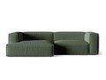 Coltar modular stanga 4 locuri, Nuria-215, Micadoni Home, 292x147x72 cm, tesatura structurata chenille, verde moss