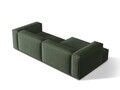 Coltar modular stanga 4 locuri, Nuria-215, Micadoni Home, 292x147x72 cm, tesatura structurata chenille, verde moss