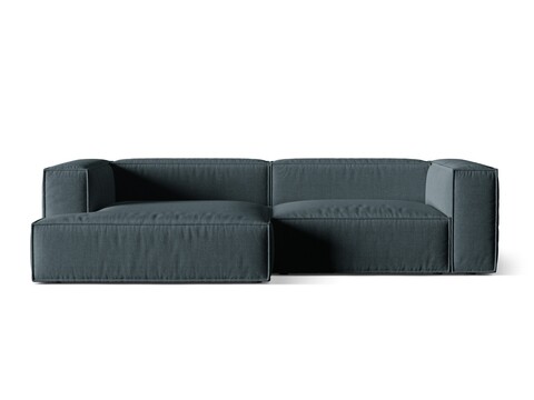 Coltar modular stanga 4 locuri, Nuria-215, Micadoni Home, 292x147x72 cm, tesatura structurata chenille, petrol inchis